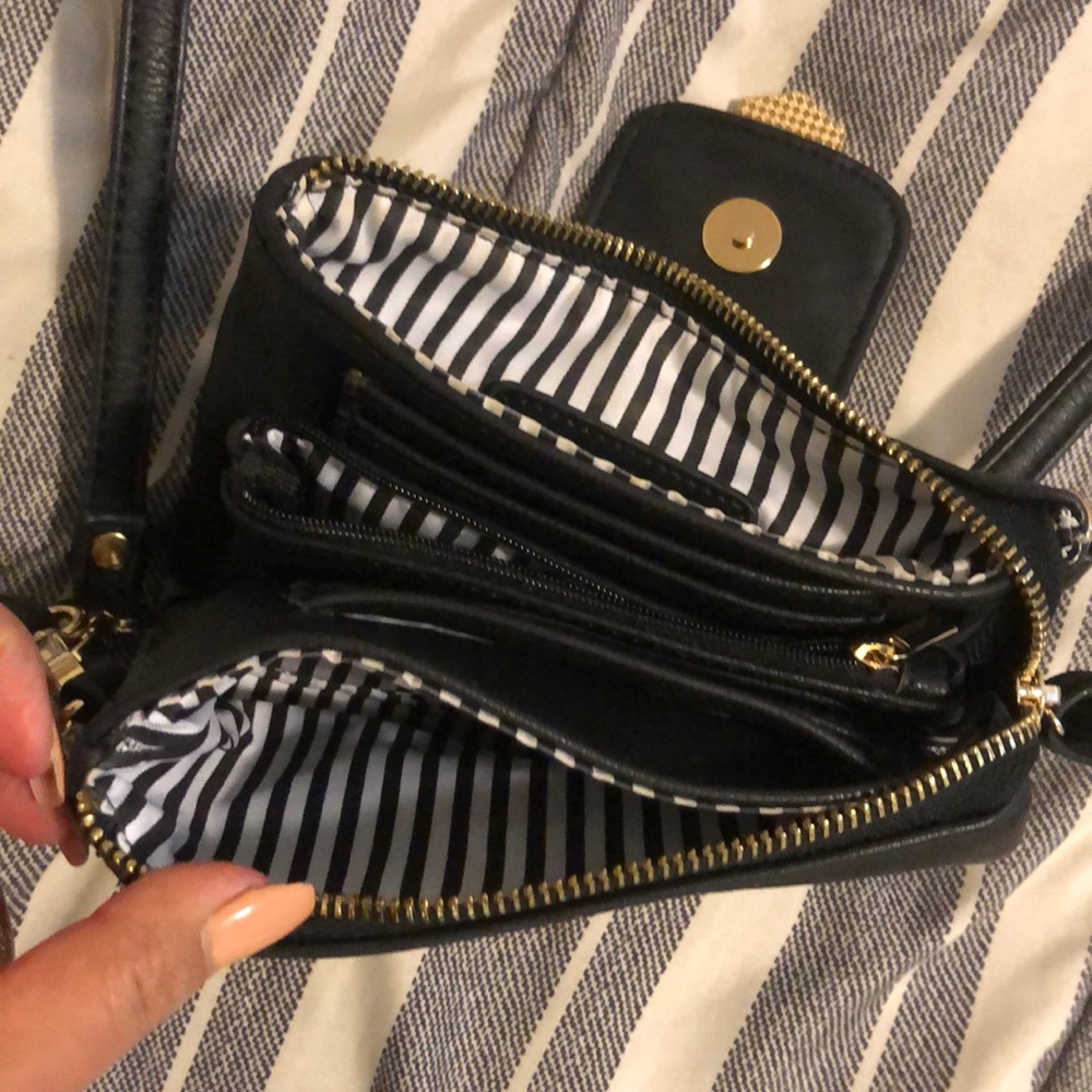 Black/gold Charming Charlie clutch , side purse
